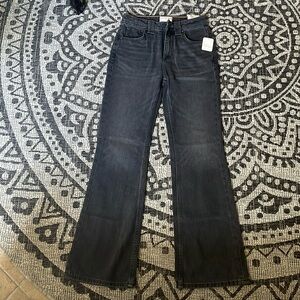 Free people black high rise boot cut jeans